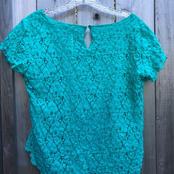 Bluenotes turquoise flora blouse - Picture 2 of 4